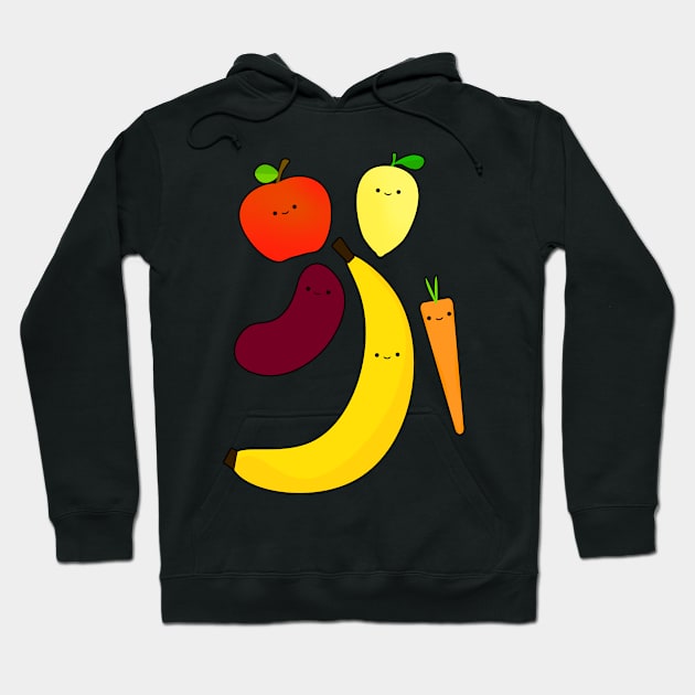 Cute Vegetables & Fruits Hoodie by PH-Design